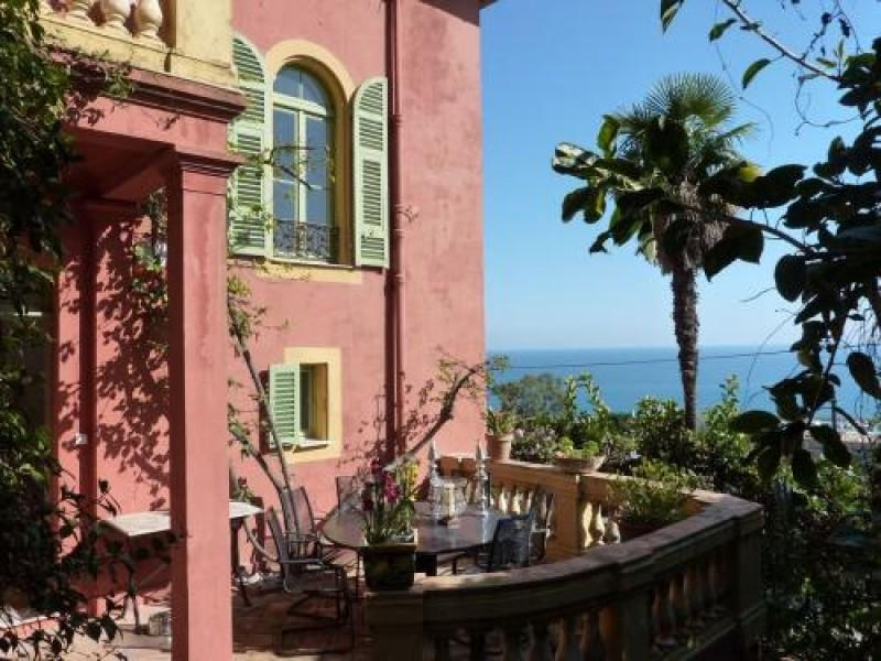 vente MENTON GARAVAN VILLA BOURGEOISE RENOVEE VUE MER PANORAMIQUE